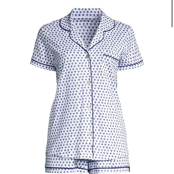 roller rabbit pajamas blue hearts size